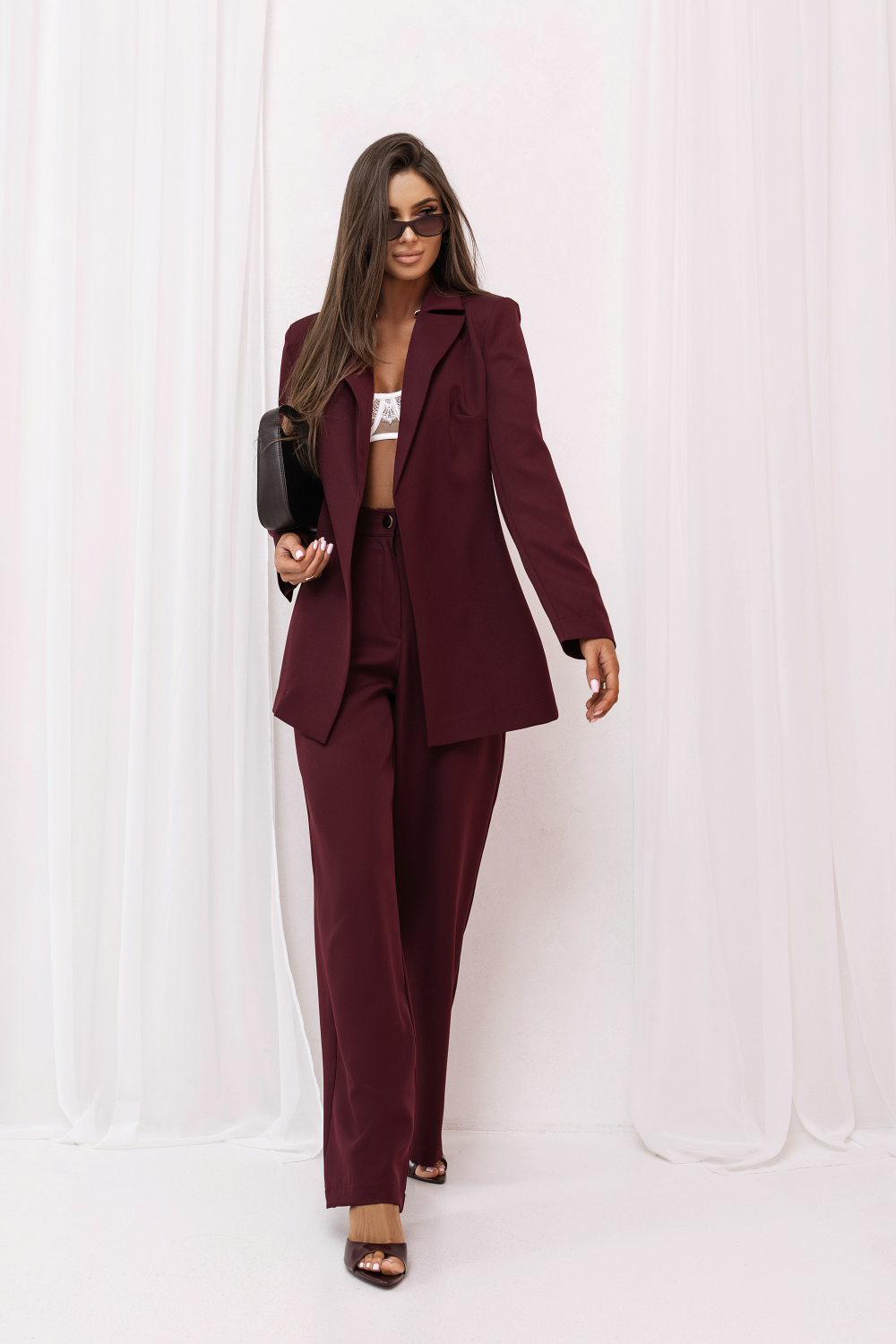 LaBalancia EMMA Women's Two-Piece Blazer & Wide-Leg Trouser Set