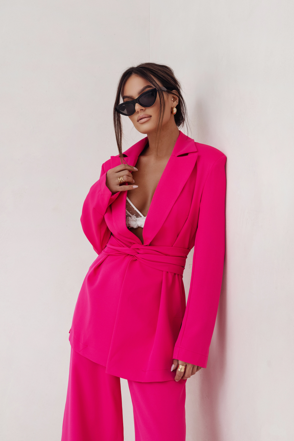 LaBalancia EMMA Women's Two-Piece Blazer & Wide-Leg Trouser Set