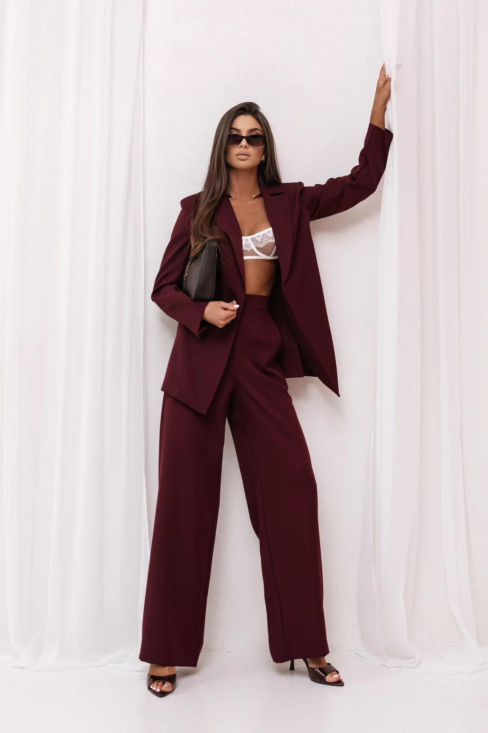 LaBalancia EMMA Women's Two-Piece Blazer & Wide-Leg Trouser Set