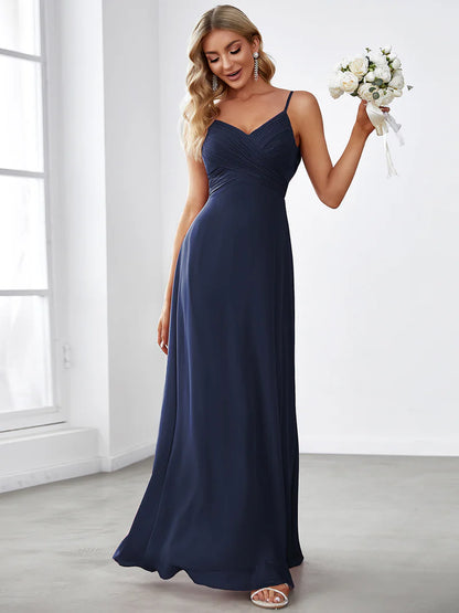 Sleeveless A-Line Evening Dress – Elegant Formal Gown for Special Occasions
