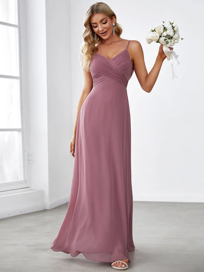 Sleeveless A-Line Evening Dress – Elegant Formal Gown for Special Occasions