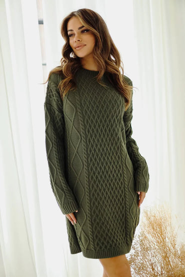 Joanna Khaki Sweater Tunic