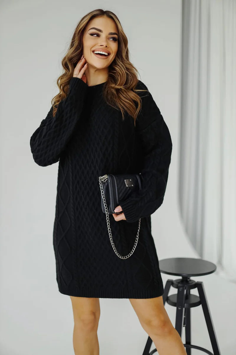 JOANNA Black Sweater Tunic