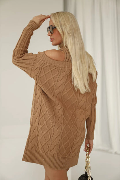 Mystic Caramel Sweater Tunic Dress