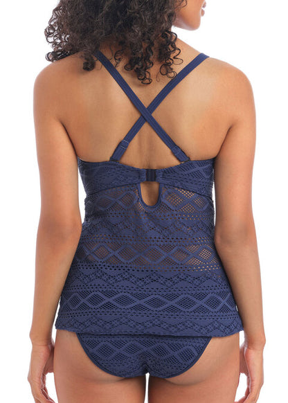 Freya women's Sundance underwire padded tankini top in cobalt blue, stylish and supportive swimwear