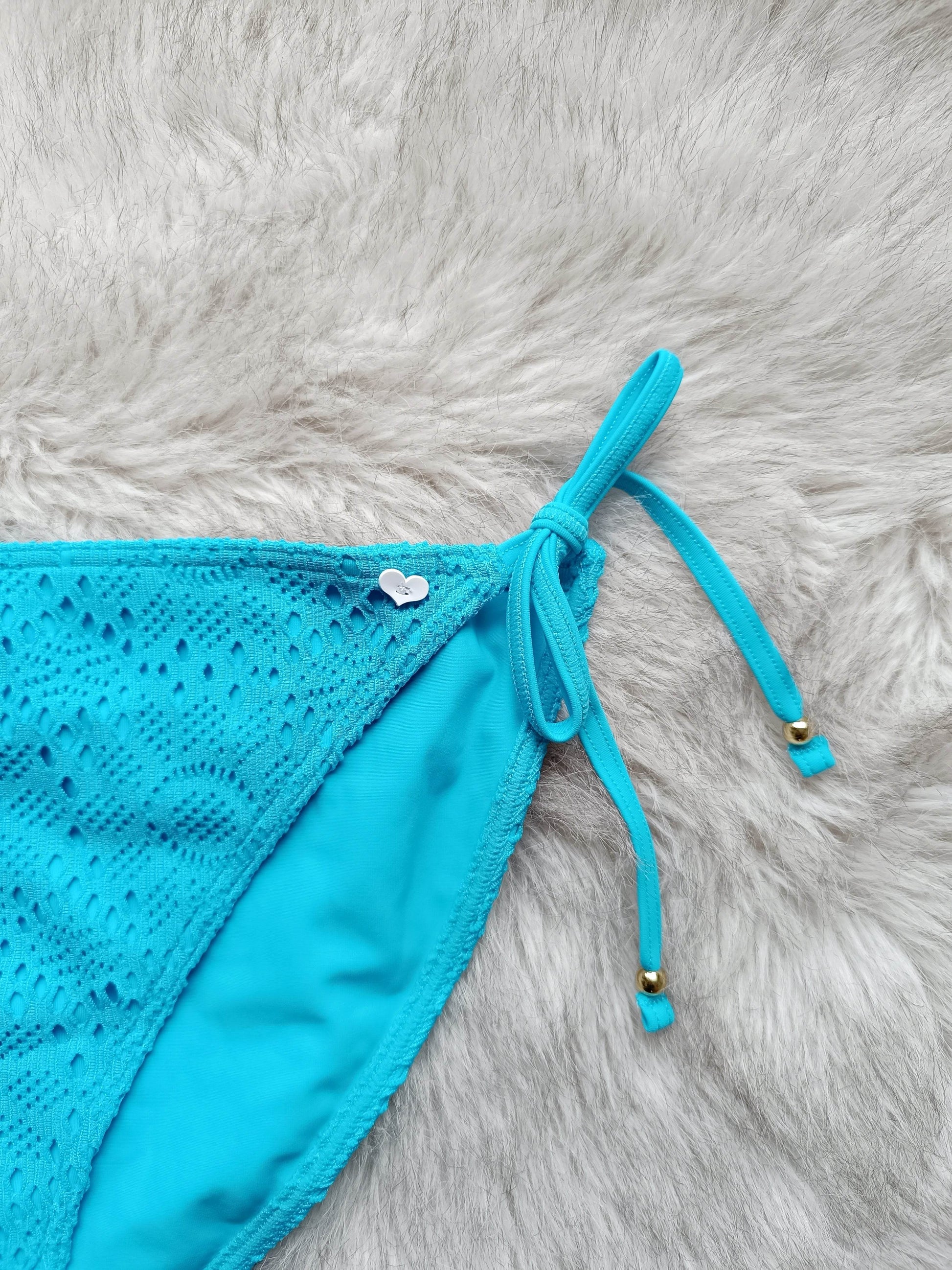 Lepel Summer Days blue tie side bikini swim bottom sky blue