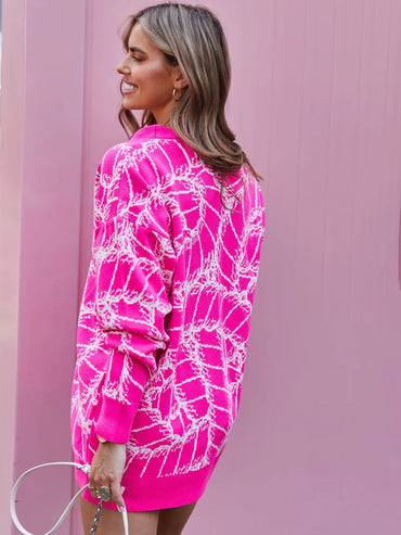 Nestillo pink cardigan, soft and feminine knit for everyday elegance