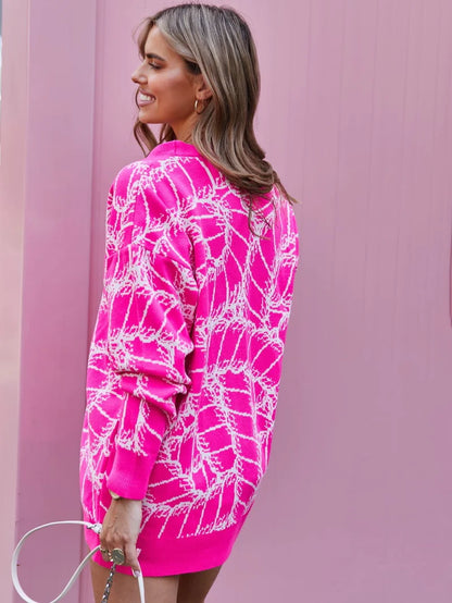 Nestillo pink cardigan, soft and feminine knit for everyday elegance