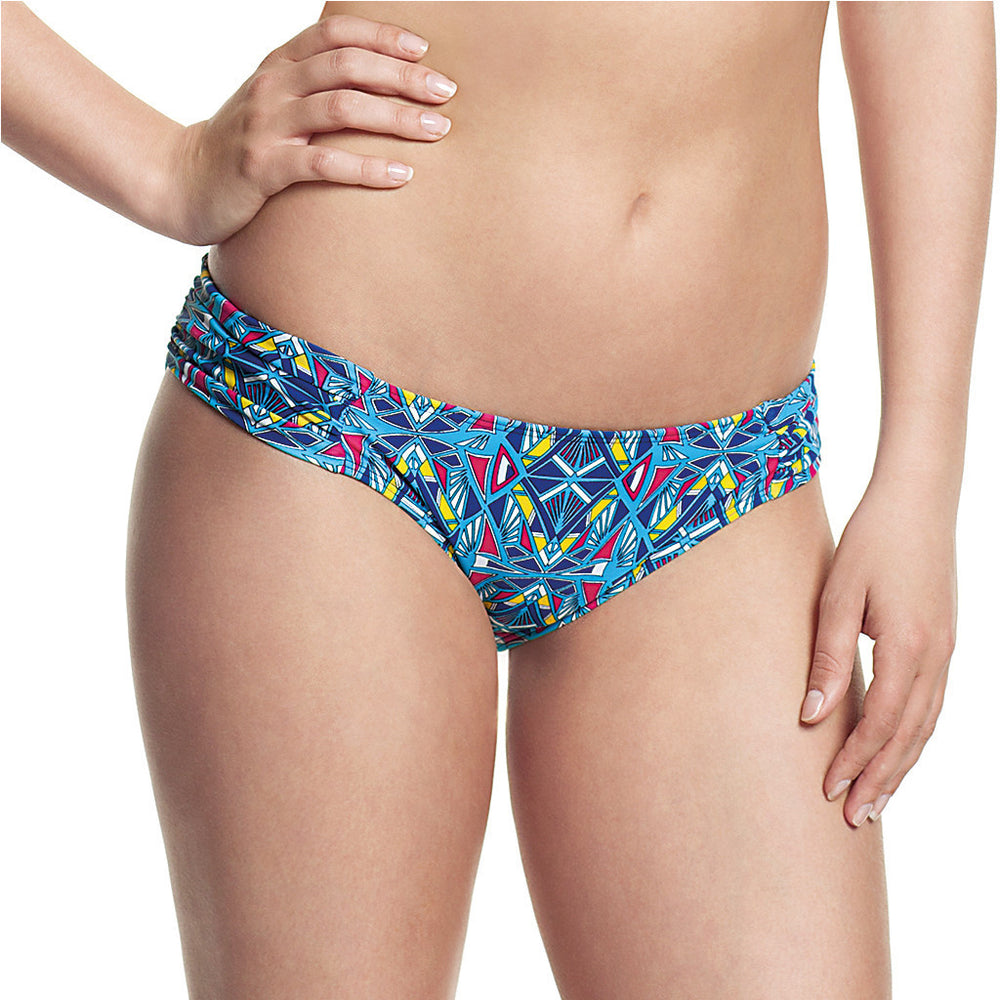 Jecca Aztec Print Gathered Bikini Brief - Cleo Swim