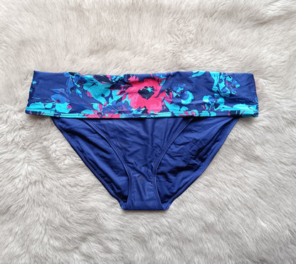 Panache Tallulah Fold Over Bikini Swimsuit Swim Navy Bottom Swimwear