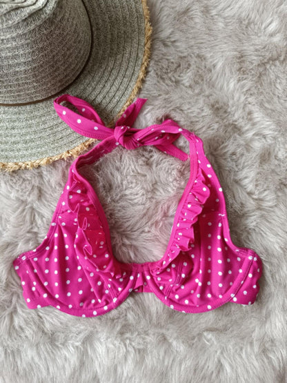 Cleo By Panache Betty, Pink Betty Halter Bikini Top